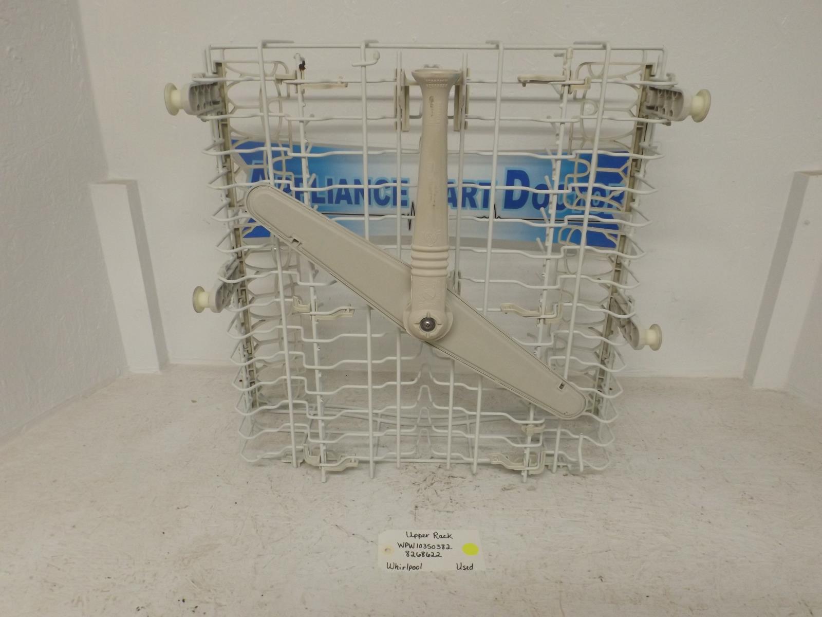 Whirlpool Dishwasher WPW10350382 8268622 Upper Dish Rack Used Whirlpool Dishwasher WPW10350382 8268622 Upper Dish Rack Used
